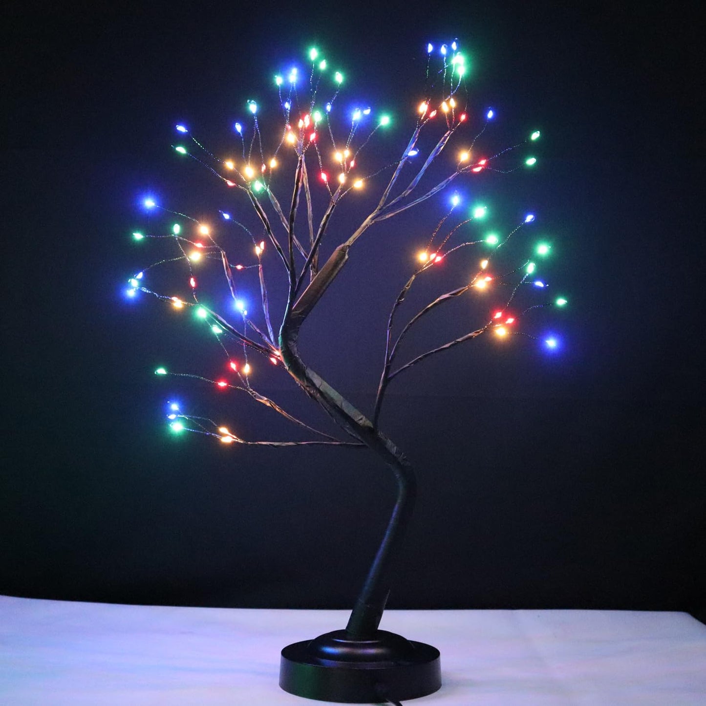 FUCHSUN 108 LED Tabletop Tree Light, 20 Inch Lighted Tree Artificial Bonsai Twinkle Tree Lamp with with 8 Lighting Modes & Timer, Home Indoor Bedroom Christmas Decoration, USB & Battery Operated