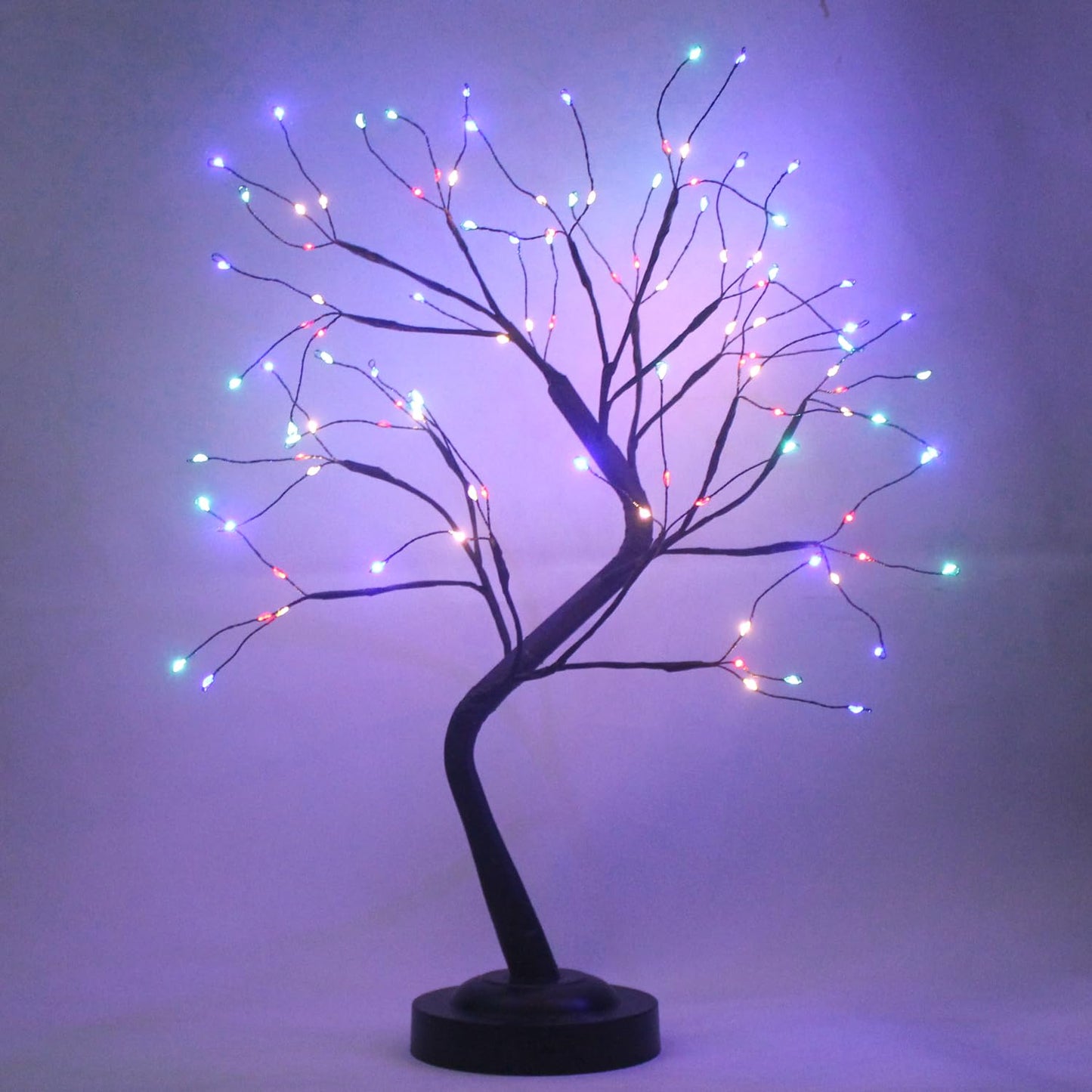 FUCHSUN 108 LED Tabletop Tree Light, 20 Inch Lighted Tree Artificial Bonsai Twinkle Tree Lamp with with 8 Lighting Modes & Timer, Home Indoor Bedroom Christmas Decoration, USB & Battery Operated