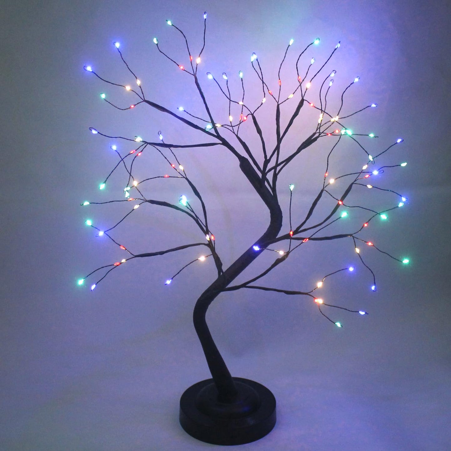 FUCHSUN 108 LED Tabletop Tree Light, 20 Inch Lighted Tree Artificial Bonsai Twinkle Tree Lamp with with 8 Lighting Modes & Timer, Home Indoor Bedroom Christmas Decoration, USB & Battery Operated